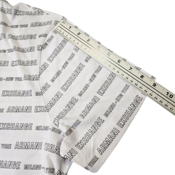 Armani Exchange Men's T-Shirt Short Sleeve Disinger Milano NY White XXL‎ - Picture 8 of 15